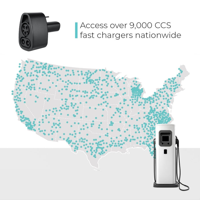 Lectron Portable Level 1 Tesla EV Charger + 300 Amp CCS to Tesla EV Charger Adapter Bundle | 110V | 15 Amp | NEMA 5-15