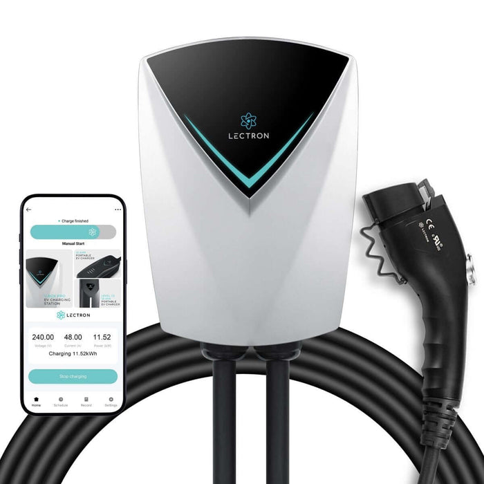 Lectron Home Level 2 J1772 V-BOX Pro EV Charging Station WiFi App Version | 240V | 48 Amp | NEMA 14-50 / Hardwired