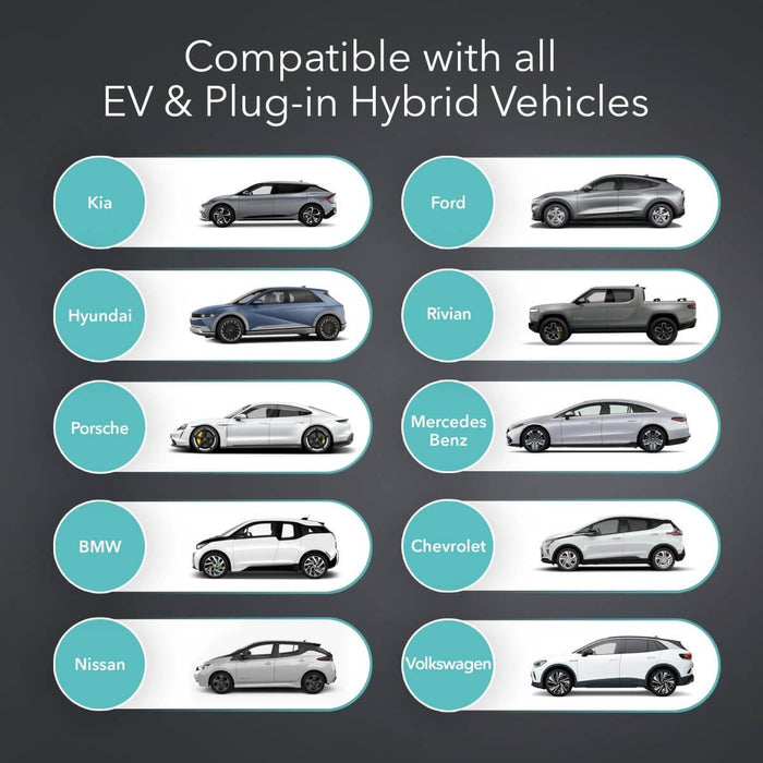 Lectron Portable Level 2 J1772 EV Charger + Tesla Supercharger (NACS) to CCS Adapter Bundle (Charger: 40A / 240V / NEMA 14-50 | Adapter: 500A / 1000V)