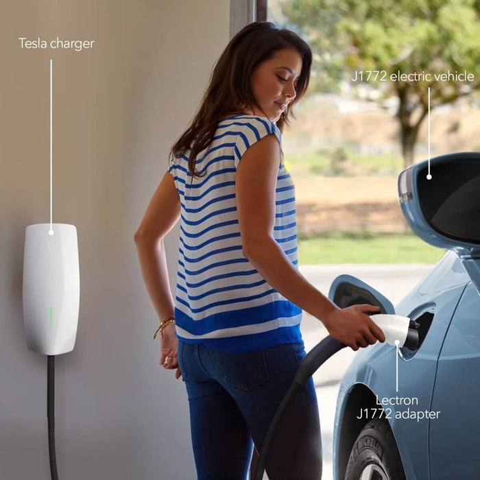 Lectron Tesla Supercharger (NACS) to CCS Adapter (500A / 1000V) + Tesla to J1772 Adapter (48A / White) Bundle