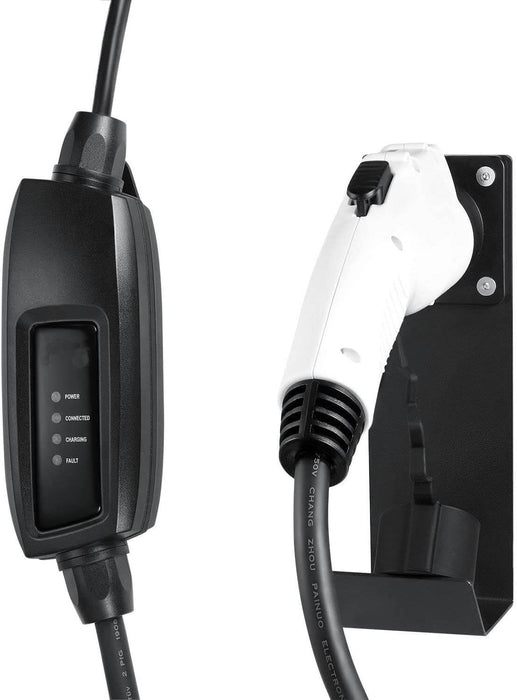 J1772 EV Charger J-Hook Nozzle Holster Dock (Black)  | Lectron