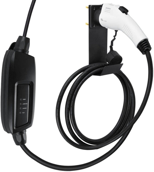 J1772 EV Charger J-Hook Nozzle Holster Dock (Black)  | Lectron