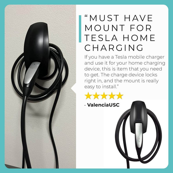 Lectron EV Charger Mount for Tesla | Cord Organizer